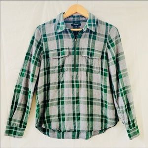 Madewell plaid pullover shirt size M